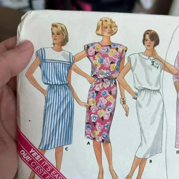 5/$25 Butterick 3680 woman 1986 dress SEWING  PATTERN SIZE 8-10-12 - Picture 5 of 8
